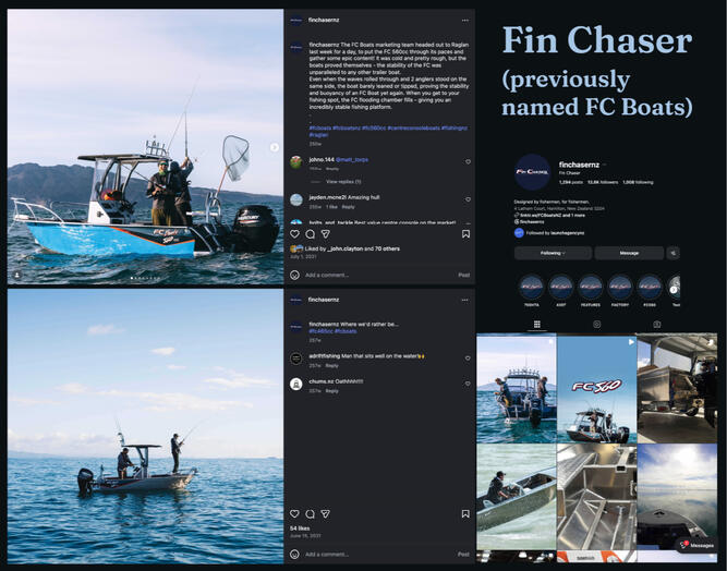 Social Media management (@finchasernz)